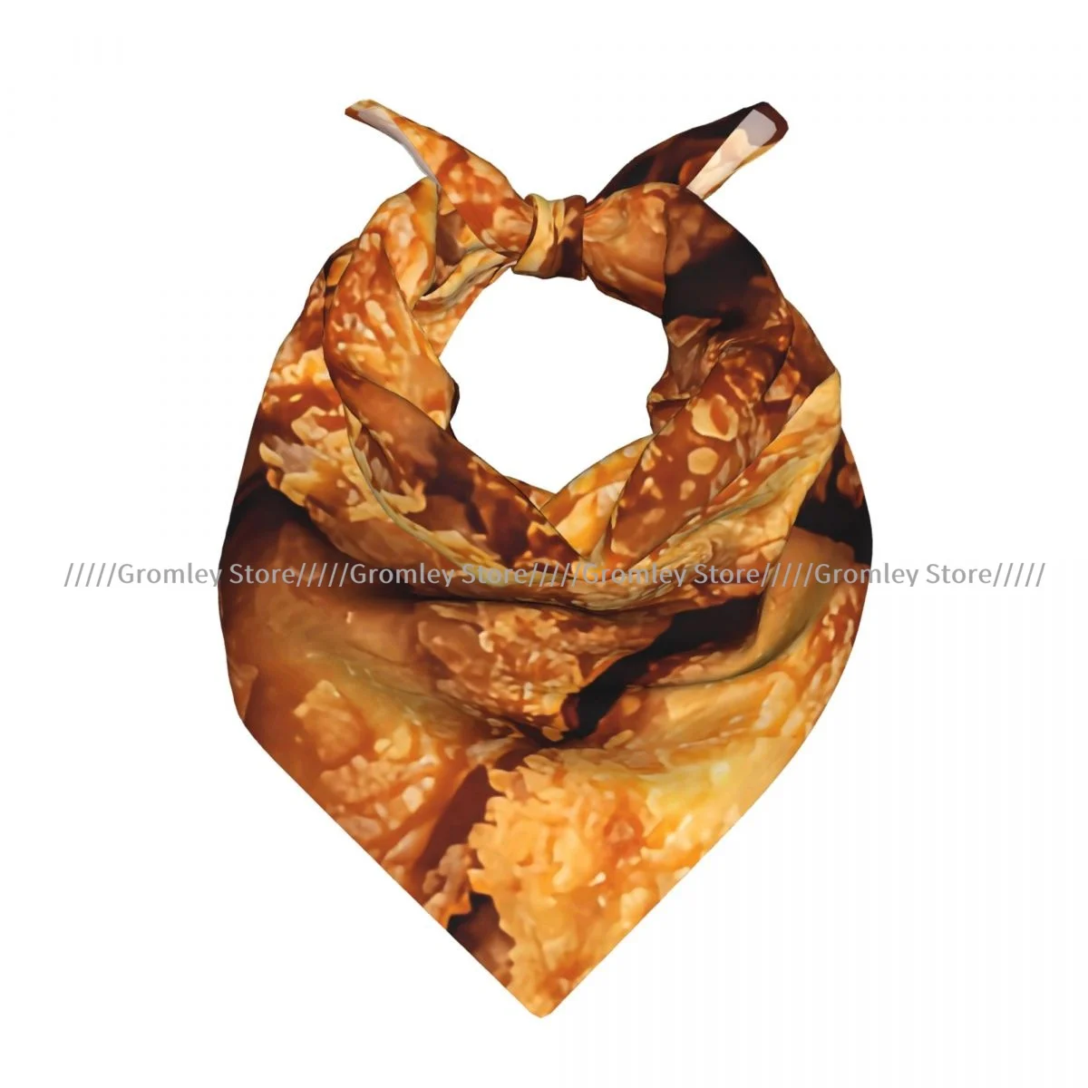 Fried Chicken Background Square Scarf Ladies Casual Head Neck Wrap