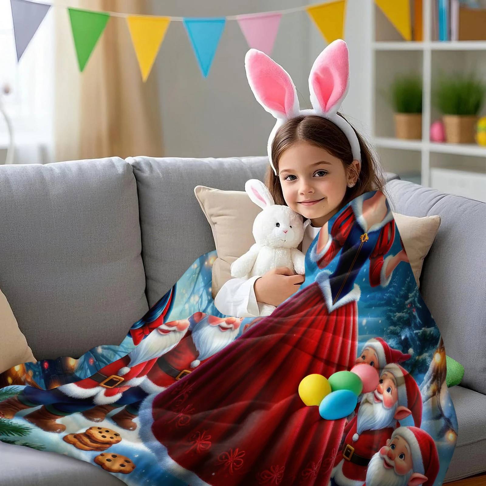 عيد الميلاد سنو وايت الأميرة وحورية البحر الصغيرة أرييل الفانيلا بطانية مروحة هدية مناسبة للمنزل الترفيه التخييم السفر #4