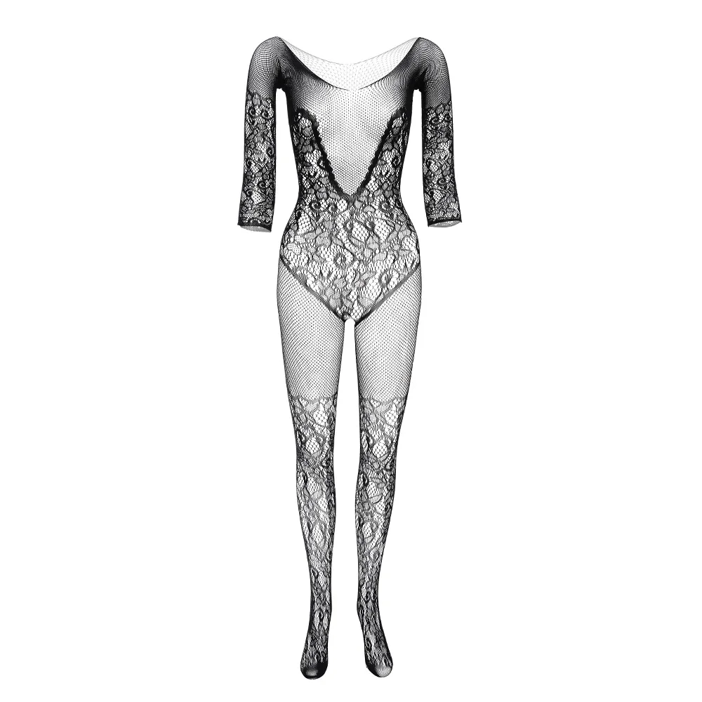 แฟชั่นผู้ชายยืดหยุ่นสูงชุดชั้นในสามี Party Night Club สวมชายเร้าอารมณ์ตาข่าย Hollow Out ดูผ่านถุงน่องร่างกายเต็มรูปแบบ