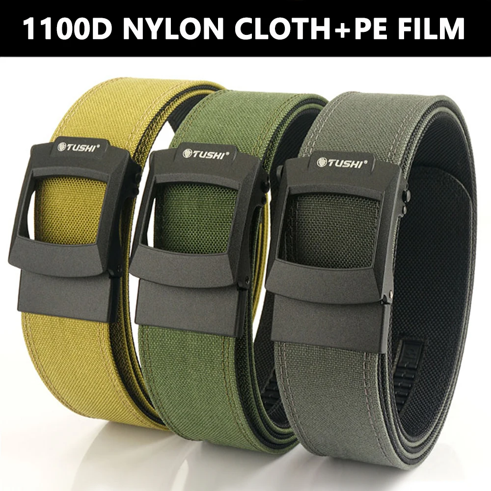 TUSHI 4,3 CM Taktische Gürtel Für Männer Legierung Quick Release Schnalle Harte Nylon Gürtel Männlichen Outdoor Militär Gürtel Zubehör Multi-größe – Detail 1