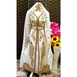 African Dress Fancy Abaya Dubai Caftan Formal Beaded Moroccan Kaftan for Women