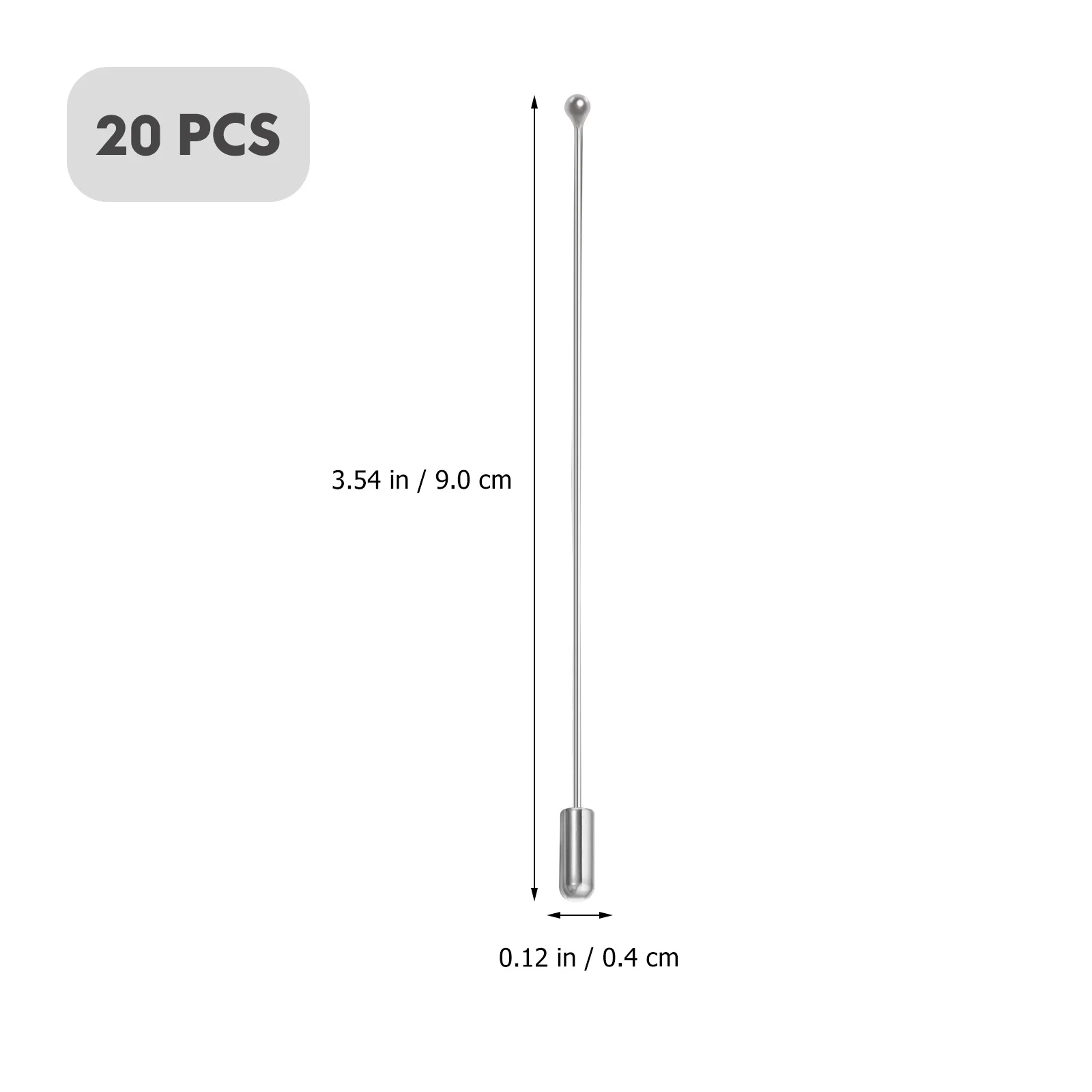 

20Pcs Lapel Pin Set Copper Stick Brooch Pins for DIY Crafts Wearable Accessory Men Women Daily Chic Boutineer Pin