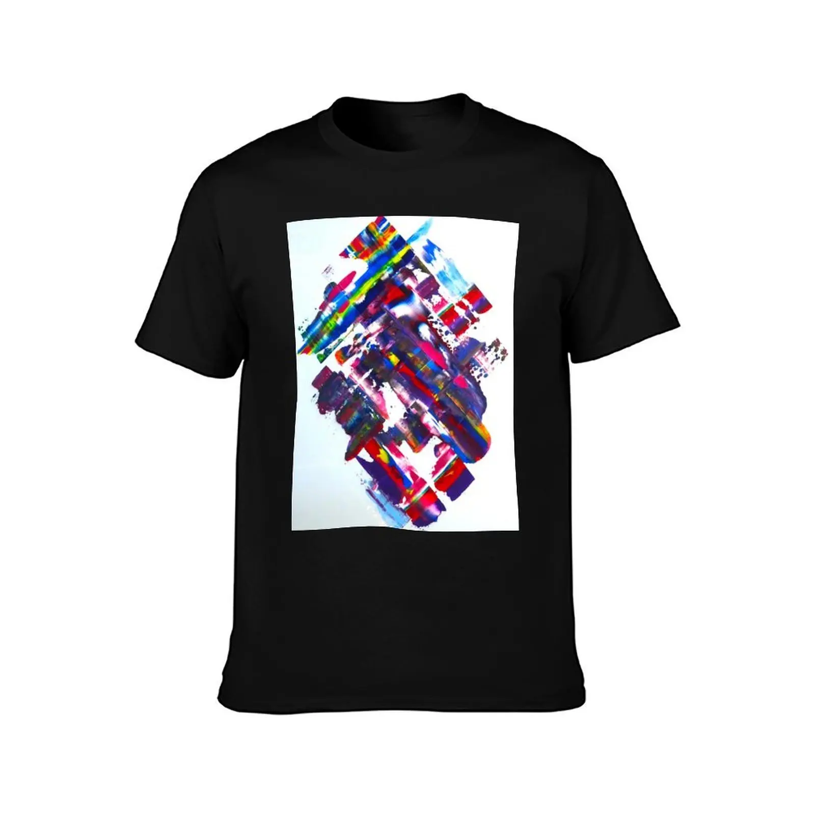 Fusion by Andrzej Dudek Art T-Shirt, Summer Casual Cotton Tee, Oversized Streetwear Tops, Vintage Graphic Print, 100% Cotton