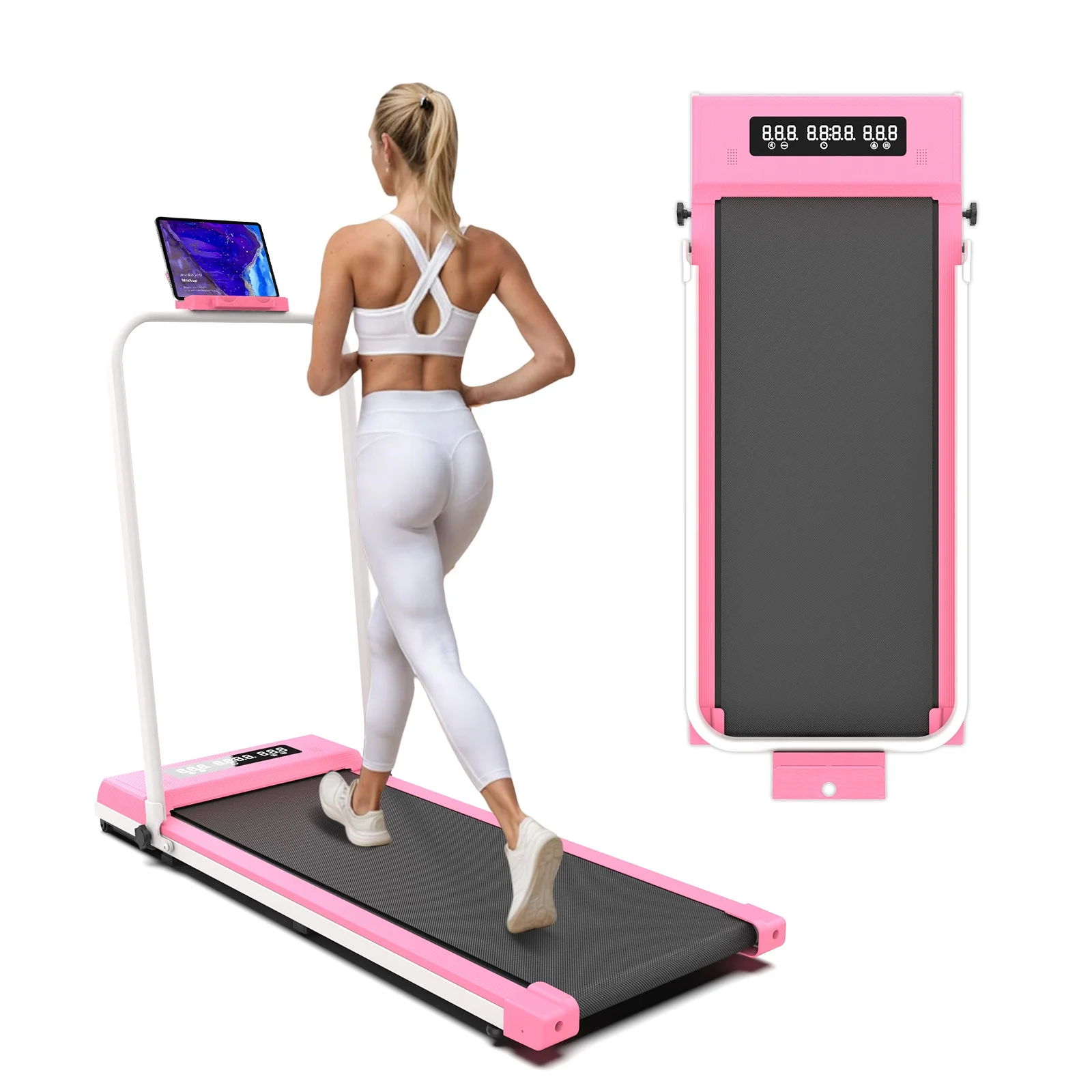 Gym Equipment  Electric Foldable Treadmill Smart Bluetooth Speaker Folding Portable Walking Pad Mini Desk Treadmill For Home Use