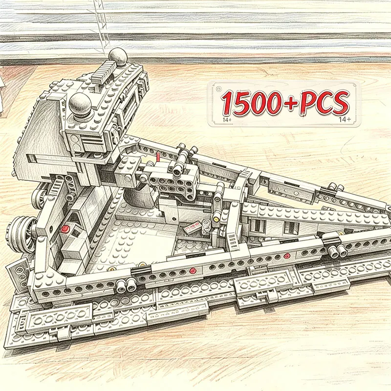1500+PCS High Difficulty Space Building Blocks DIY Kit Collectible Model Christmas Gift for Adults Home Office Table Decoration