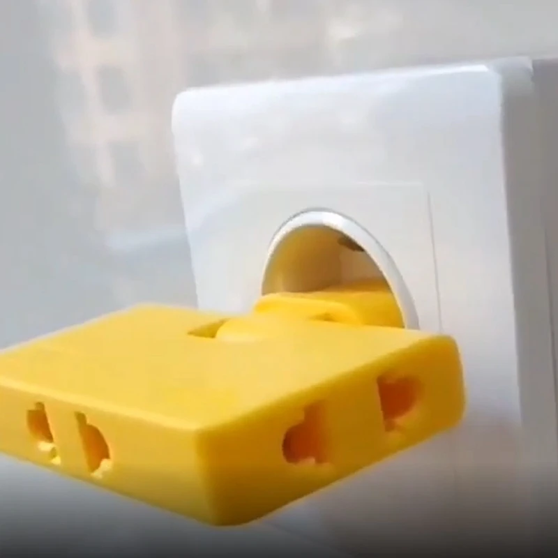 NEW-Rotate EU Plug Converter 3 In 1 Rotatable Outlet Extender 180 Degree Extension Plug Multi Plug Mini Outlet Adapter