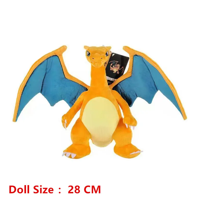 20-38 Cm Big Size Pokemon Plush Cartoon Anime Figure Super Dragon Charizard High Quality Plush Stuffed Pet Model Children Gifts