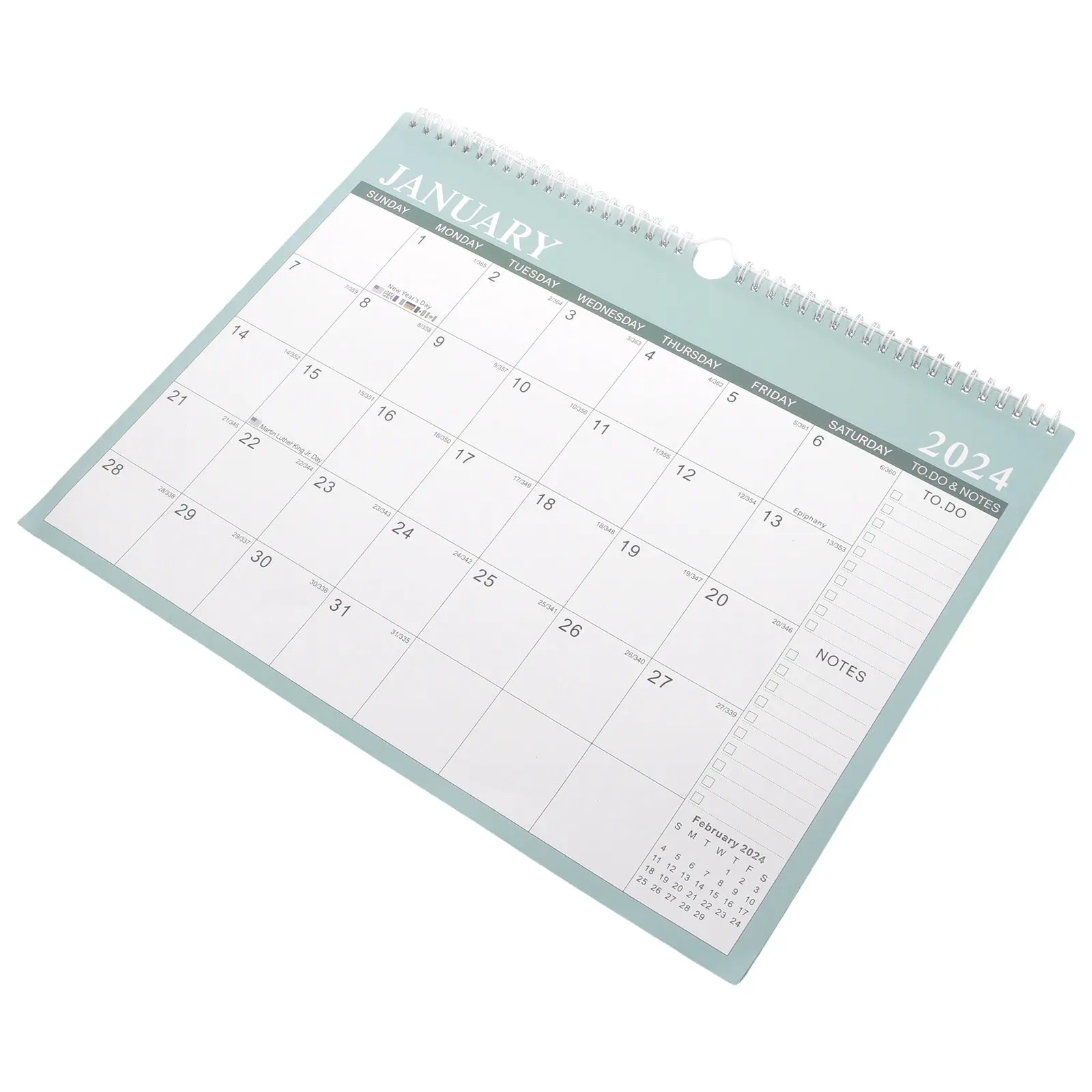 

2024 Daily Use Monthly Wall Calendar Perforated Paper Desk Calendar Modern Plain Design for Home Office Hotel Study Room