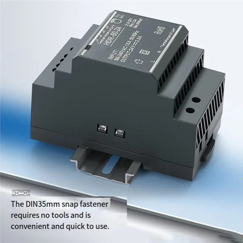 A01F-HDR-60-24 DIN Rail Power Supply 60W 24V 2.5A Switching Power Supply With Overload Protection And Stable DC Output