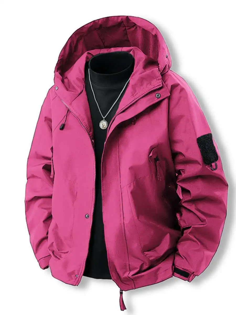 

Men's Outdoor Climbing Jaet Windproof Waterproof Functional Sle Workwear Coat Spring Autumn Seasonal Hanfu Ethnic Clothing