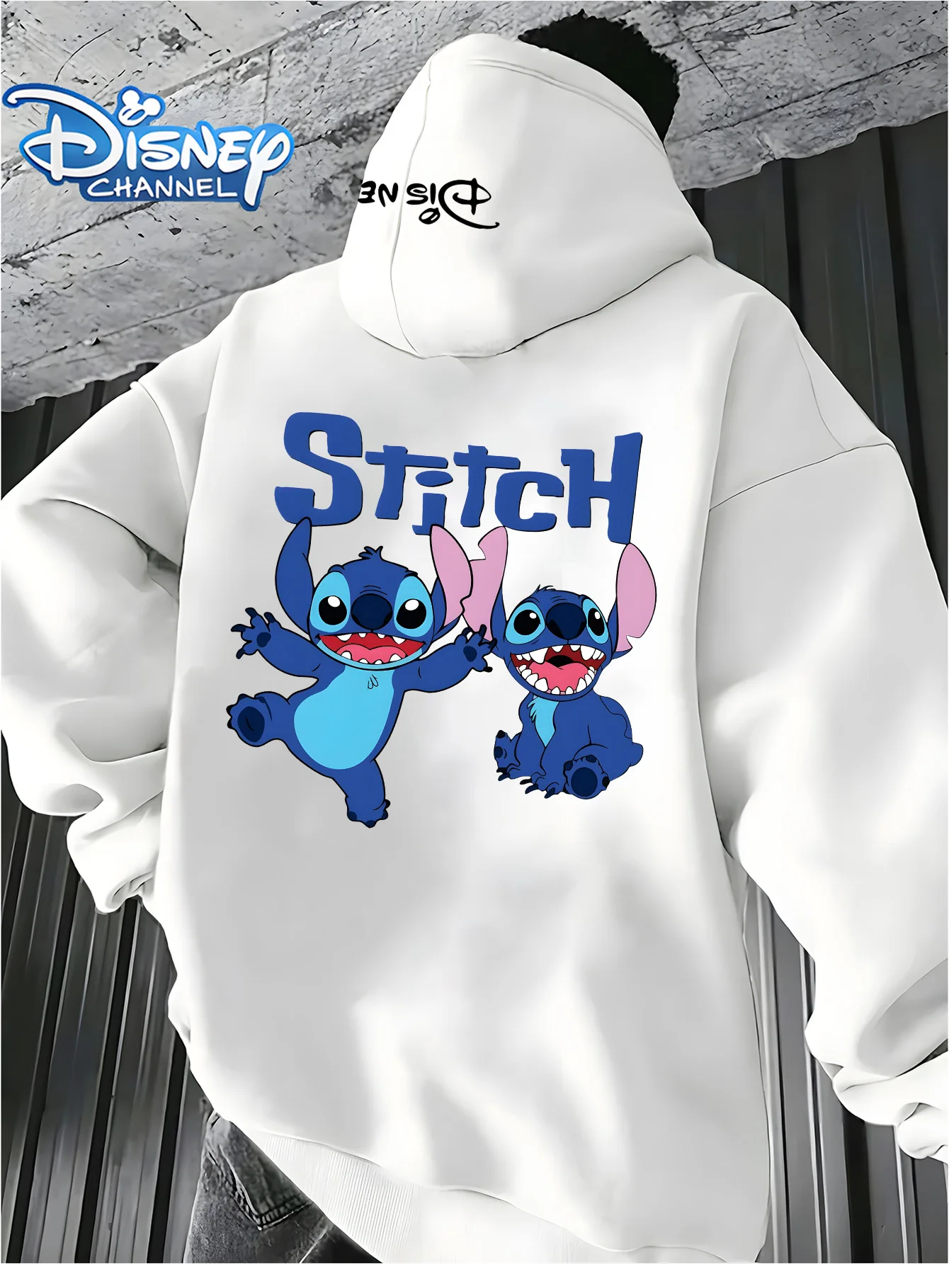 ديزني غرزة الجرافيك طباعة الرجال المرأة مقنعين البلوز البلوز عادية للجنسين زوجين مطابقة الرياضة في الهواء الطلق القمم المتضخم