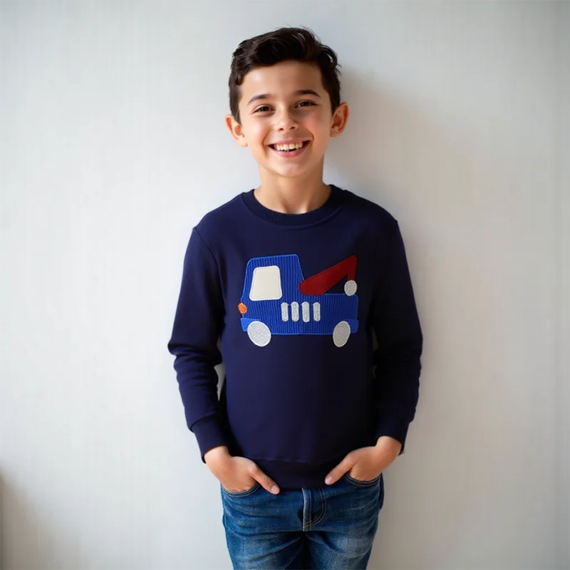 Little Maven Jungen Casual Langarm 2025, Herbst Baby Jungen Sweatshirt Frühling Baumwolle Cartoon Fahrzeuge Kleinkind Kinder Kleidung