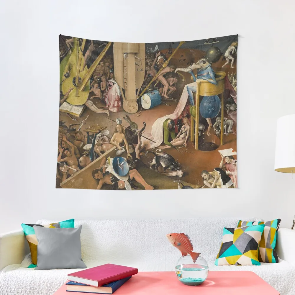 

Hieronymus Bosch depiction of hell with monsters Tapestry Wall Hanging Wall Bathroom Decor Korean Room Decor Tapestry