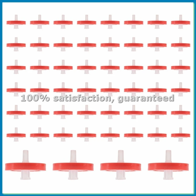 100 PCS Syringe Filter PTFE, Syringe Lab Filter 25mm Membrane Diameter, 0.22μM Pore Size, HPLC-A68X