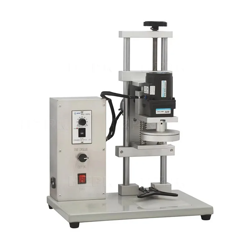 Source factory semi-automatic electric capping machine, glass bottle metal can desktop capping machine