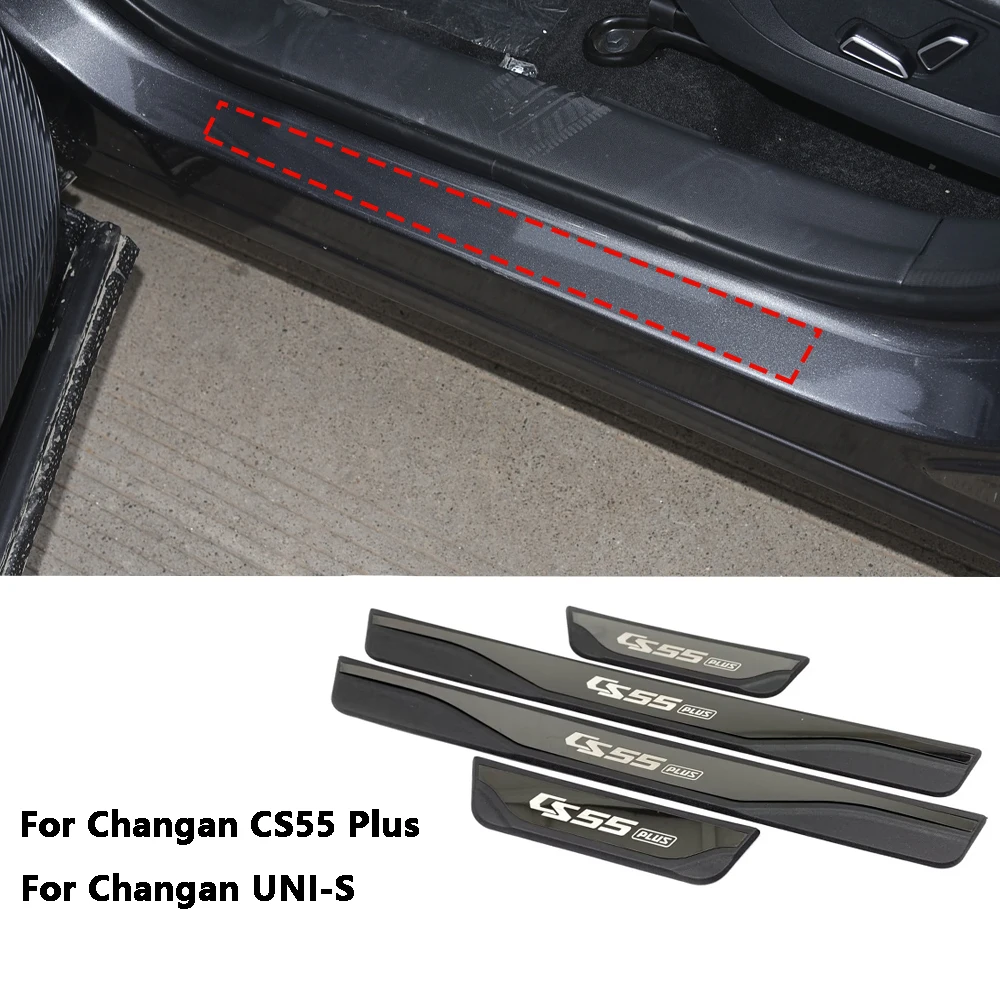 

Car Accessories For Changan CS55 Plus 2021-2024 Door Sill Strip Protection Trim Auto Scuff Plate Pedal Styling Stickers