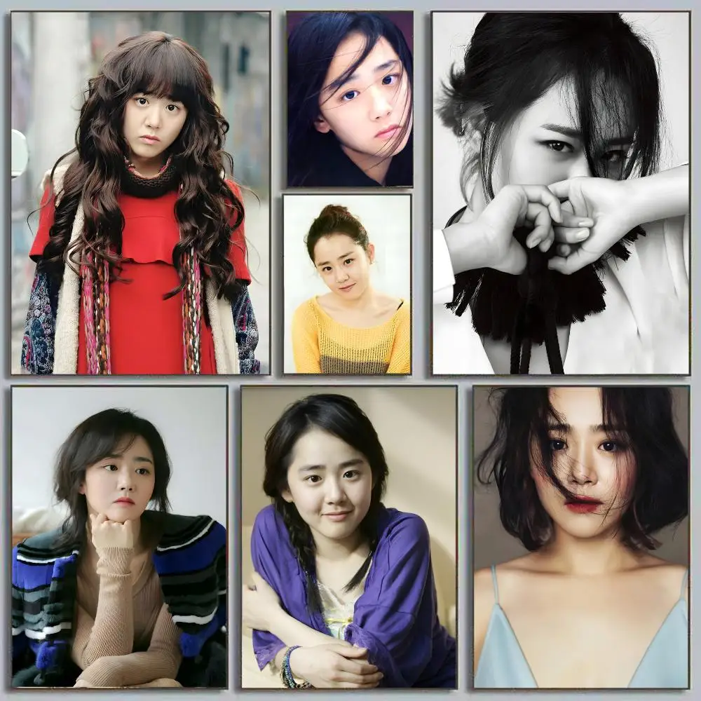 Moon Geun Young Actress Performer Painting Calligraphy Poster Eco-Friendly Decor Frameless Canvas