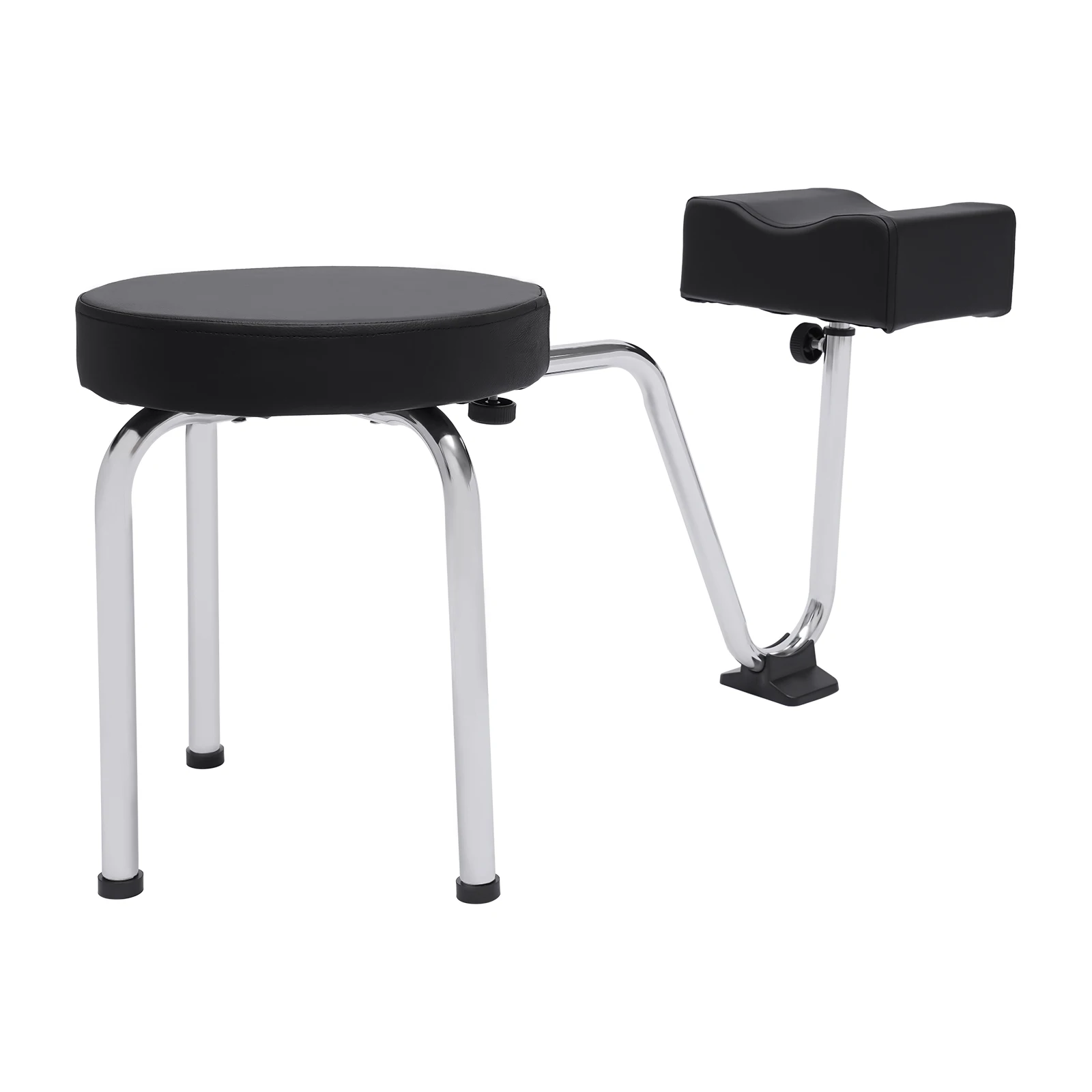 Adjustable Work Bench Stool, Height and Footrest Adjustable, Soft Cushioned Seat, Durable Iron and PVC, Ideal for Shop or Worksh