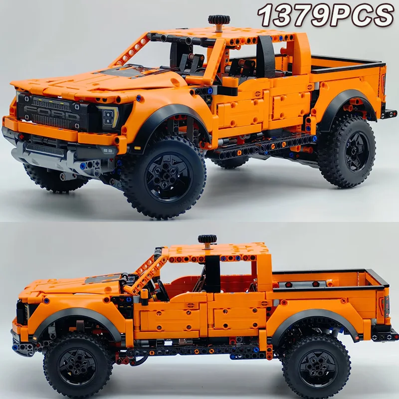 

1379 pieces compatible with 42126 technology Raptor F-150 pickup truck racing block vehicle assembly model children's toys gifts