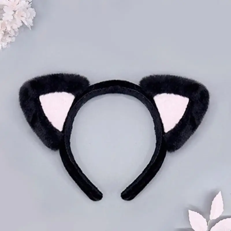 L4me Soft Plush Cats Costume Hairhoop Cats Tail لحفلات الموضوع وتصوير الأحداث