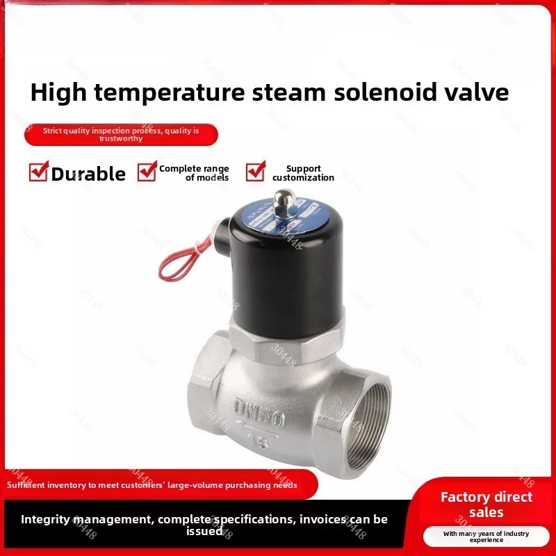 Stainless Steel Piston Type Steam Solenoid Valve 304 Stainless Steel Internal Thread High-temperature Solenoid Valve 1inch