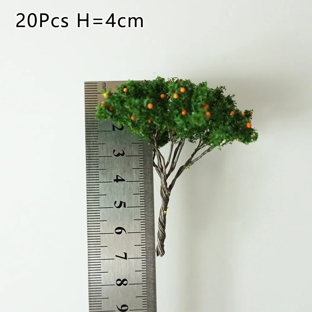 20Pcs Model Trees Train Railroad Micro Landscape Layout Diorama Scale Tree 7cm Decorate Building Model Roadway For Gift