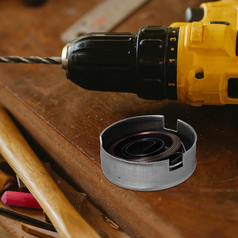 1Set Drill Press Quill Feed Return Coil Spring Durable Steel Wear Resistant Blackening Finish Precision Bench Stationary Drill