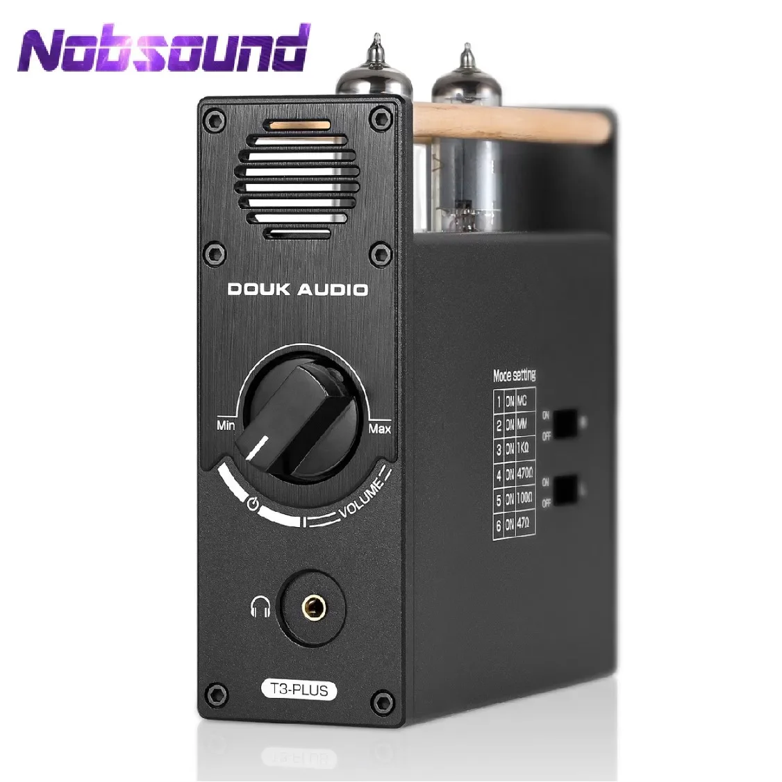 Nobsound T3 Plus Mini przedwzmacniacz lampowy MM / MC Phono Stage do gramofonów Przedwzmacniacz do słuchawek stacjonarnych