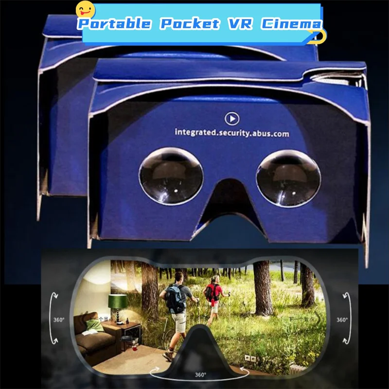 Portable MINI Pocket VR Glasses Virtual Reality Google Cardboard II Helmet DIY VR Box for 3.5-6.3\