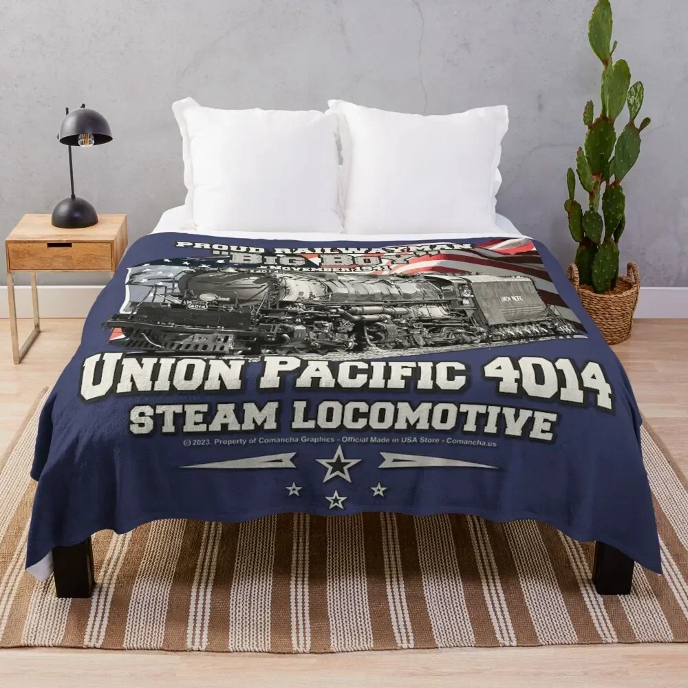 

Steam Locomotive 4014 BIG BOY Throw Blanket Summer Beddings Comforter Flannels Blankets