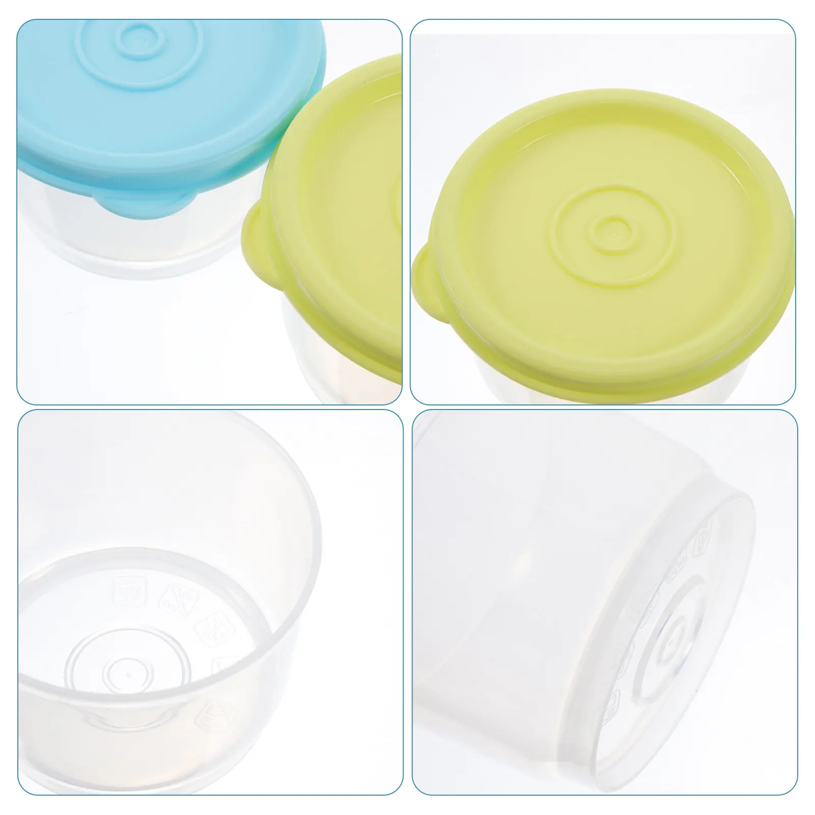 12Pcs Round Mini Food Storage Box Bpa Free Leakproof Plastic Container with Lid Reusable Refrigerator Freezer Friendly Small
