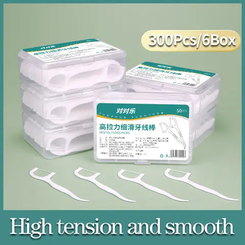 50/100/250/1000pcs Ultra-Fine Disposable Dental Floss Sticks - Portable Dental Floss Sticks Must be Carried When Going Out -Safe