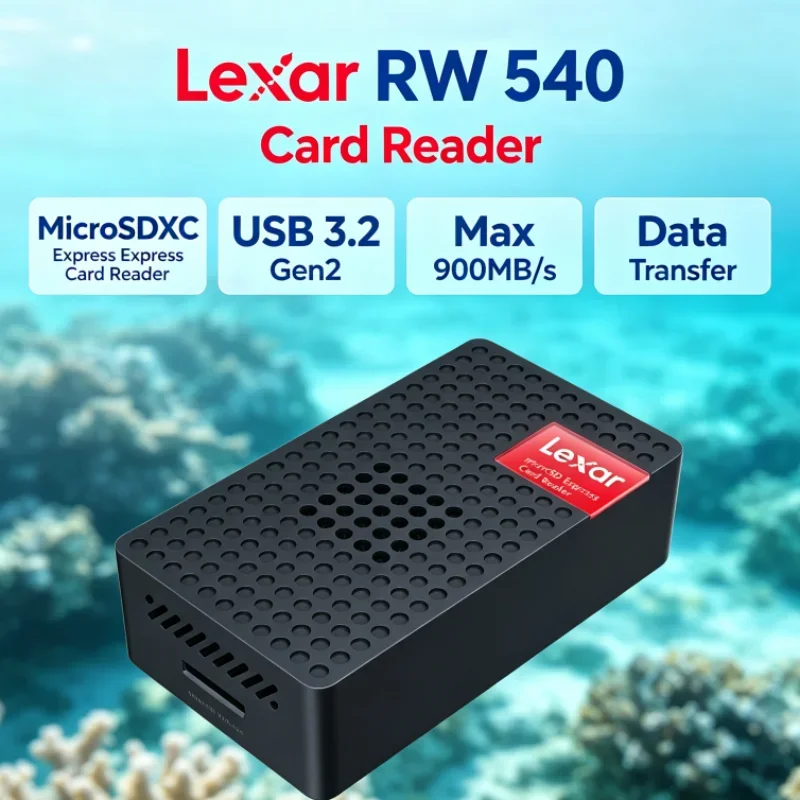 Lexar RW540 MicroSDXC Express Card Reader PLAY PRO MicroSD Card Reader Max 900MB/s UHS-I UHS-II for Photo Transfer