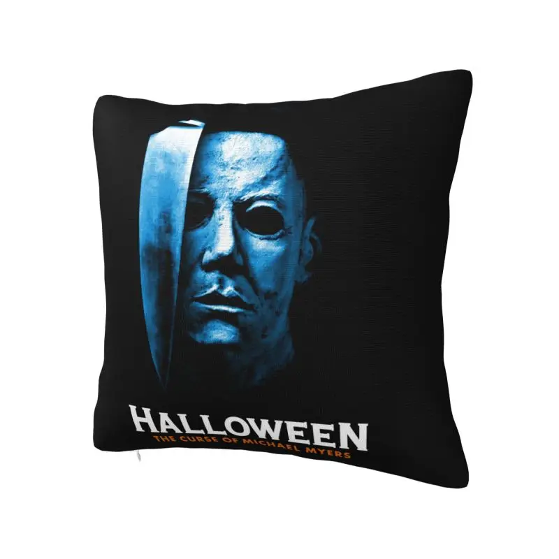 Halloween Michael Myers Cushion Cover Soft Horror Movie Character Pillow Case Sofa Car Square Pillowcase Living Room Decoration