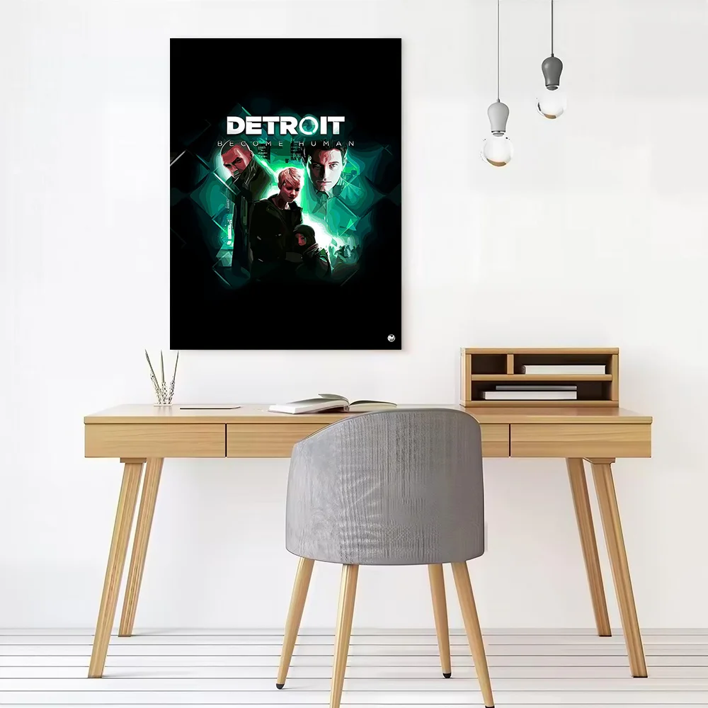 Detroit: Become Human Canvas Poster Wall Art Customizable High Quality Printed Picture for Bathroom Decor Living Room Painting