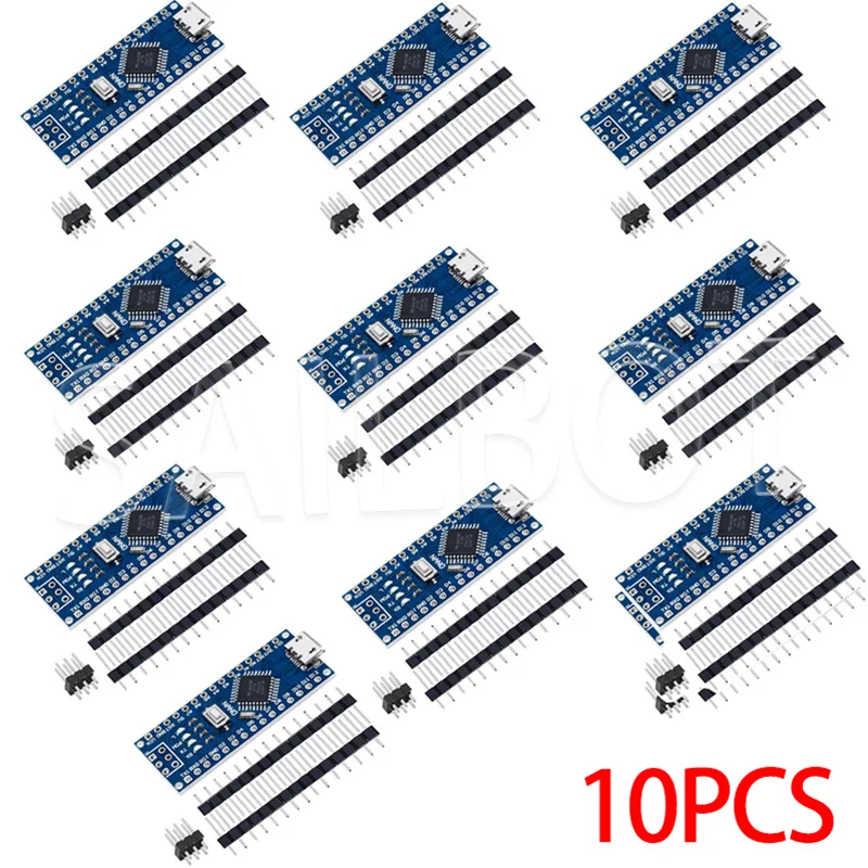 10-1PCS Nano 3.0 Mit dem Bootloader-kompatiblen Controller CH340 USB-Treiber Mini / Typ-C / Micro 16Mhz ATMEGA328P für Arduino