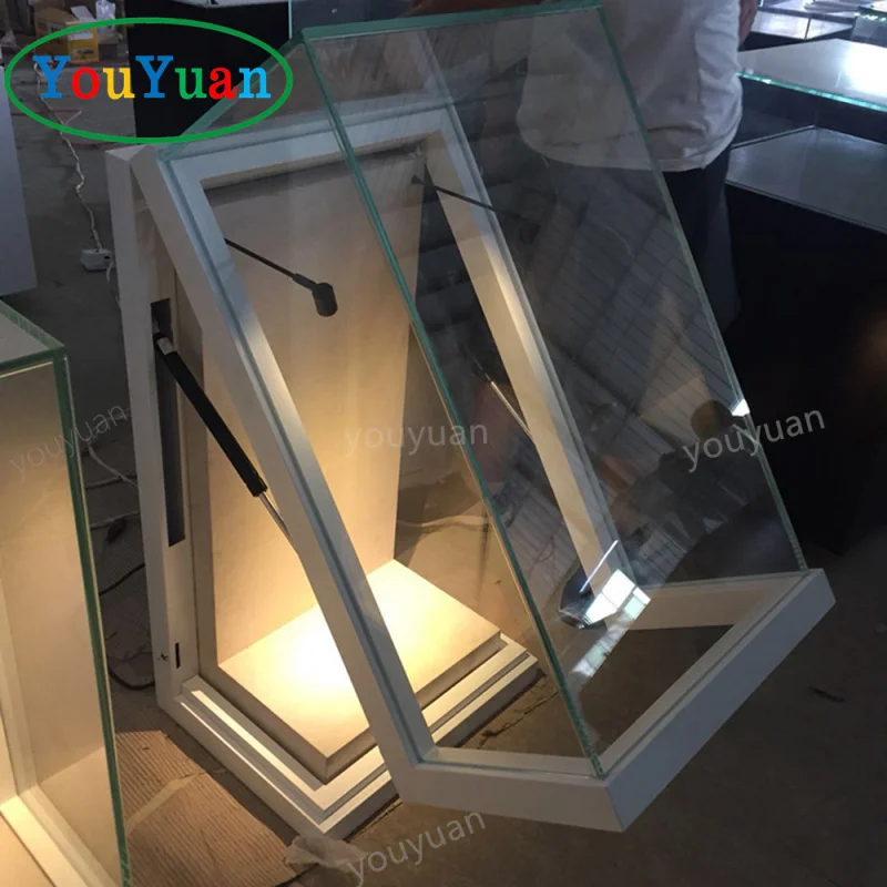 (Customized) hot sale antique wall museum glass display with light Museum exhibition display cabinet