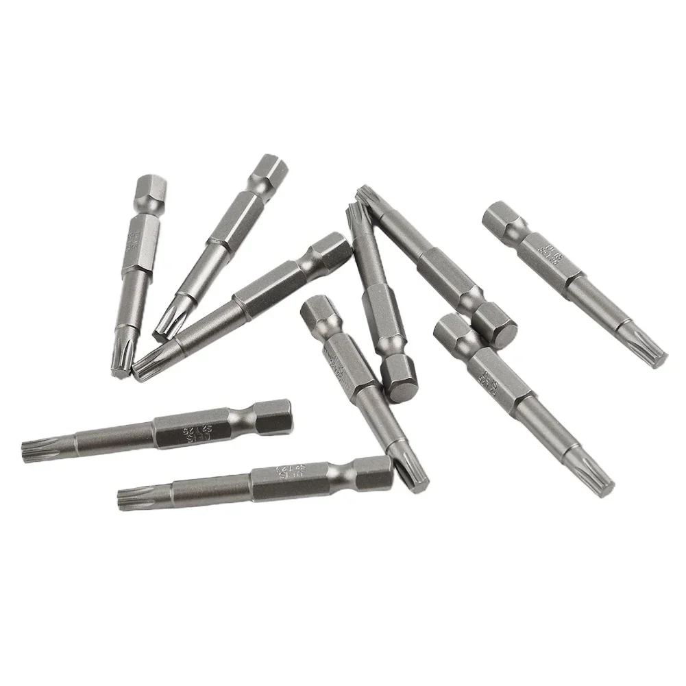 

10Pcs Screwdriver Bit Spare Parts Torx T25 With Magnetic 6.35mm Shank Accessories Anti-rust Replacement High Quality