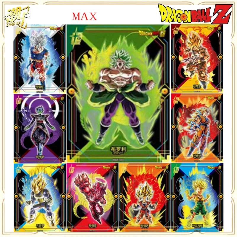 Anime Dragon Ball MAX Rare Flash Card Broli Son Goku Zamasu Vegeta IV Torankusu Collection Art Card Christmas Birthday Present