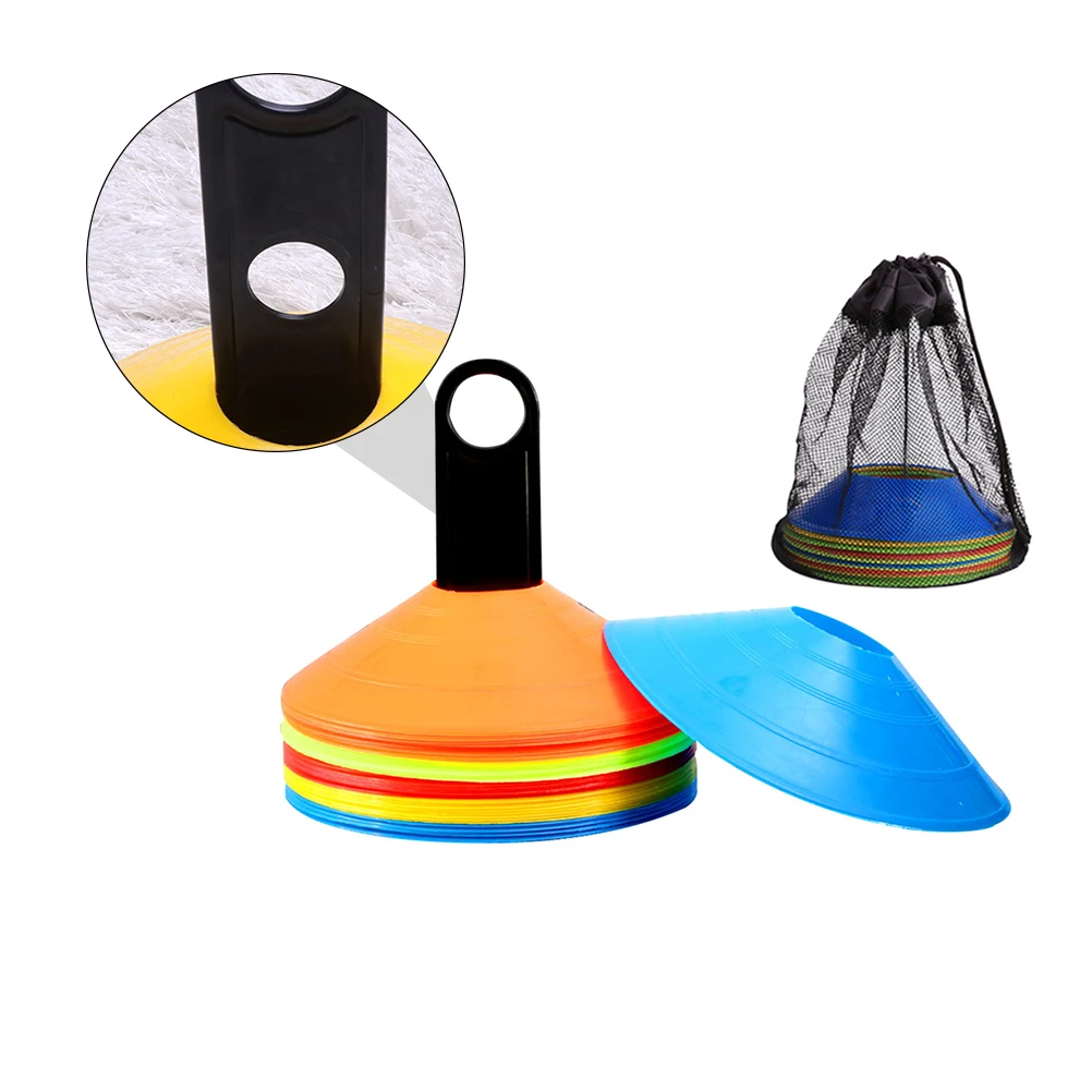 

1 set Football Training Marker Discs 50 Pack Colorful Sports Equipment for Various Drills Exercises
