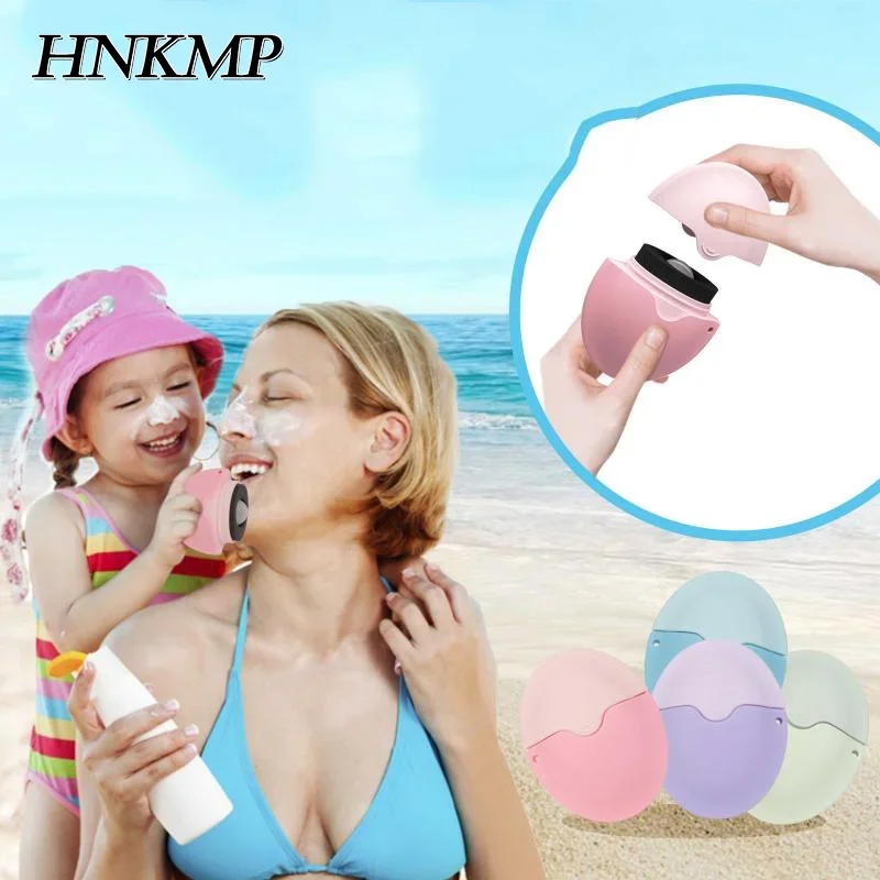 

Silicone Suncream Roller Applicator Refillable Oval Isolation Lotion Cream Bottles Stitching Color Cosmetics Tool Travel