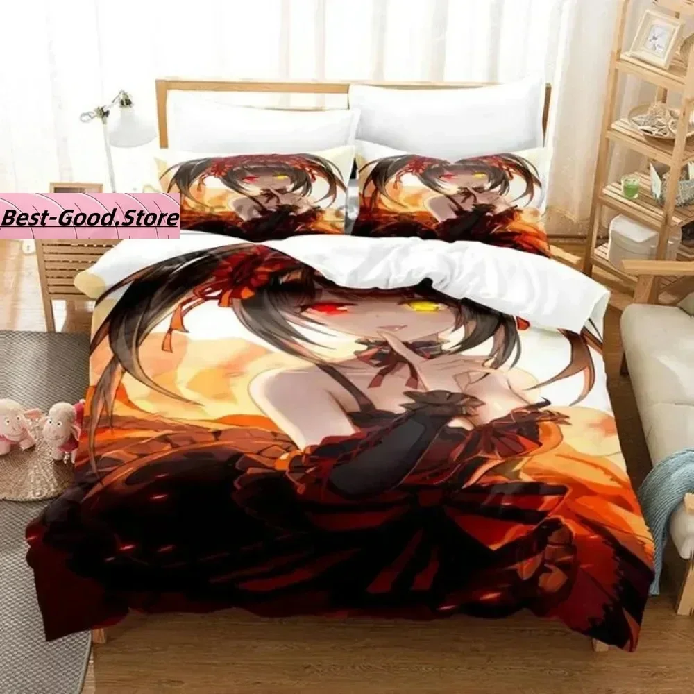 

Anime Date A Live Kurumi Tokisaki Printed Bed Set Duvet Cover Pillowcase Bedding Set Bed Linen Sheet Quilt Cover Queen King Size