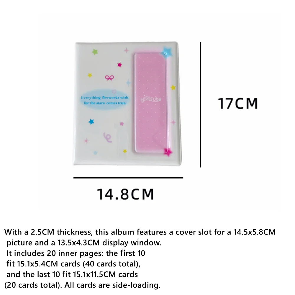 ألبوم بطاقات صور واسع متدرج اللون على الطراز الكوري لتخزين صور بولارويد وبطاقات بريدية مقاس 6 بوصات