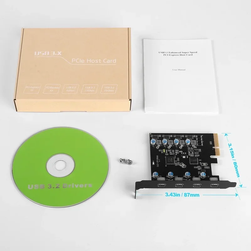 Conecte sin esfuerzo dispositivos USB tipo C a su escritorio con la tarjeta convertidora PCIe X4 a 4 puertos USB3.2 Gen2 tipo C