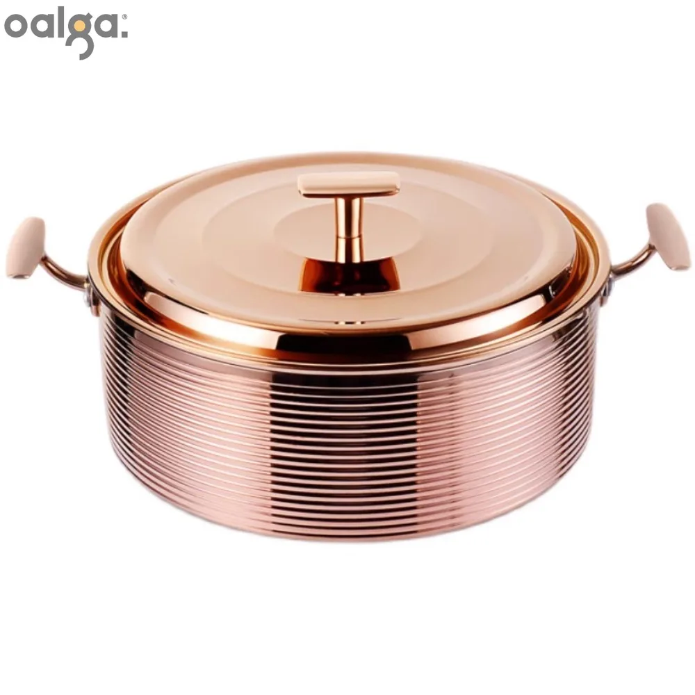 

304 Stainless Steel Hot Pot Three-layer Steel Thickened Soup Pot Commercial Single Hot Pot One-person Induction Cooker Universal