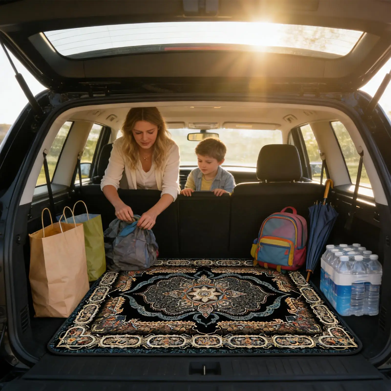 Trunk Liner Elegant Washable Dustproof Protector Automotive Cargo Liner For Drivers Travel Enthusiasts Commuting Camping City