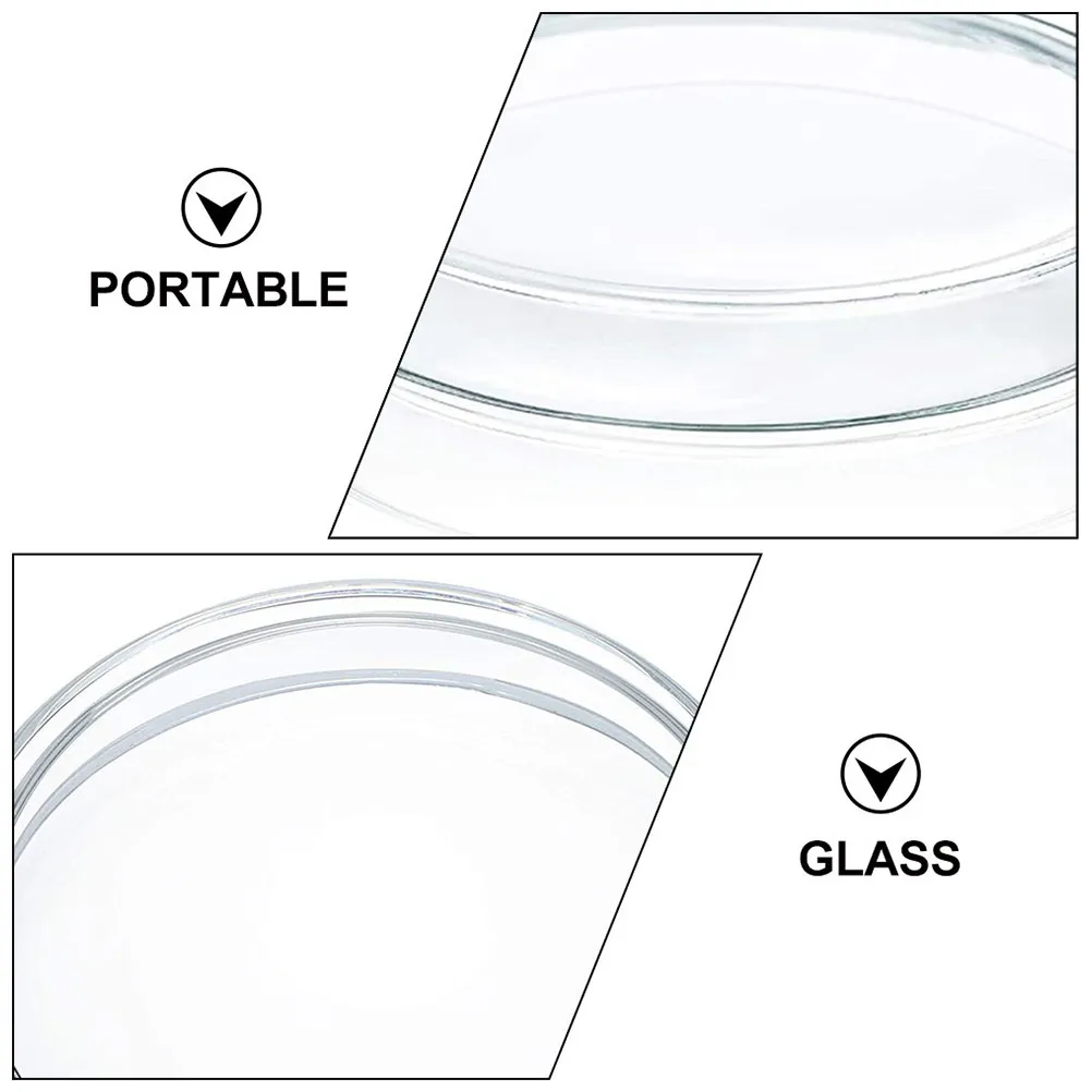 

4Pcs High Borosilicate Petri Dishes Glass Professional Laboratory Equipment Heat Resistant Corrosion Proof for Scientific