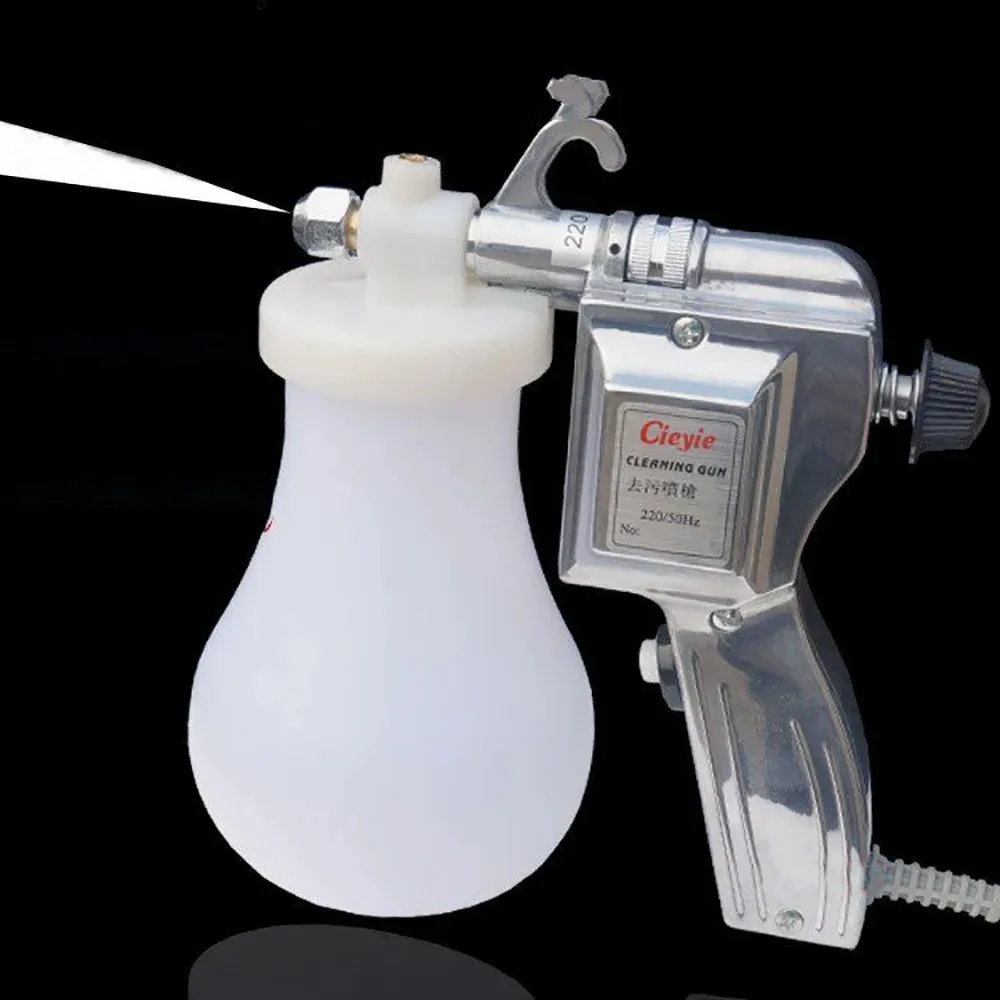 Pistola eléctrica de limpieza de puntos para textiles,Pistola pulverizadora de limpieza textil con función de ajuste de presión,Pistola desempañante de alta presión
