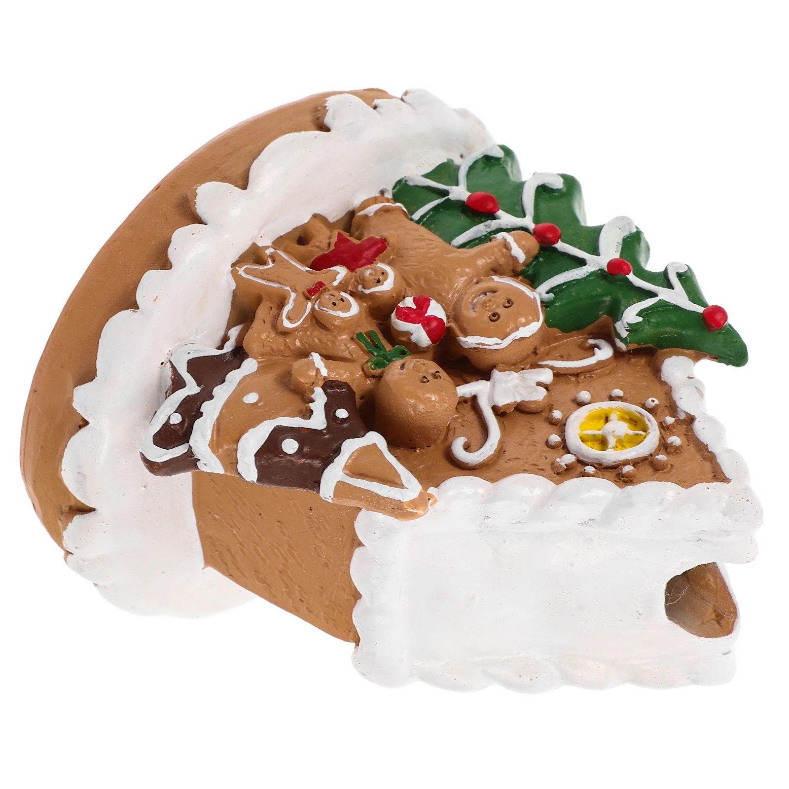 

Christmas Snow House nament Gingerbread Craft Kit Resin Statue Decorations for Home Party Xmas Adornment
