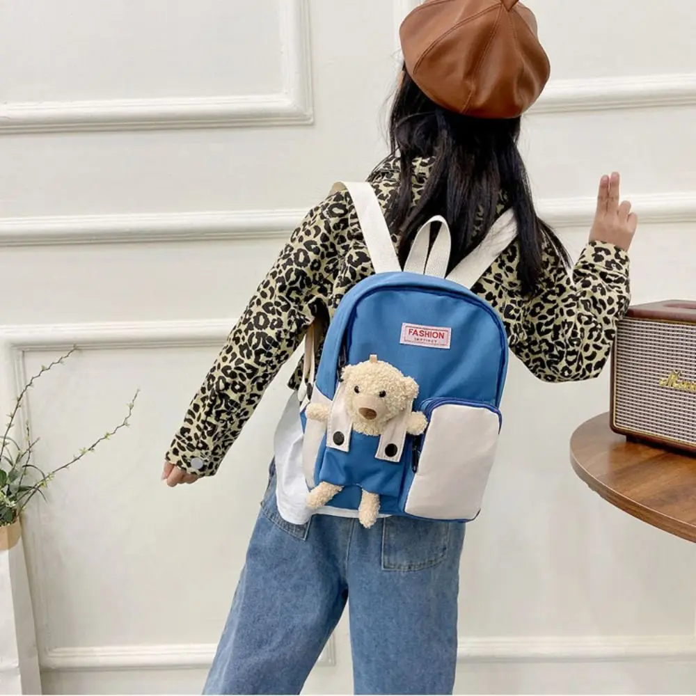 Bear Bear Doll Backpack New Mini Cartoon Children School Bags Nylon Small Backpack Kindergarten